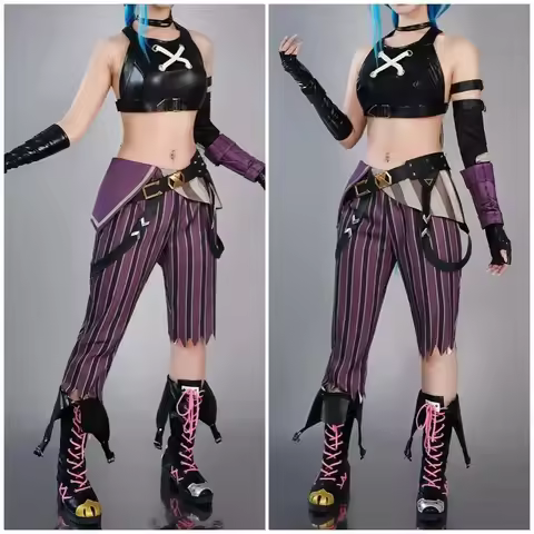 25COSArcane Season 2 League of Legends LOL Arcane Jinx Halloween Cosplay Costume Loli Outfit Hallowe