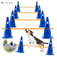[Devoko] Dog Agility Hurdle Cone Set Soccer Agility Pole for Practice Competition