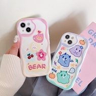 Cartoon Lotso Little Monster Phone Case For OPPO A12 A12e A7 AX7 A5S AX5S AX5 A3S Reno 5z 6z 5K 8T 7Z 8Z 7 8 Lite 4 6 5 10 Pro+ Cream Wave Edge Casing Soft Cover