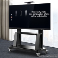 Iron Base Universal Floor TV Stand Swivel Tilt Mount TV Stand Base for 32-75 Inch TVs Corner TV Stand with Height Adjustable Entertainment Shelves Wir