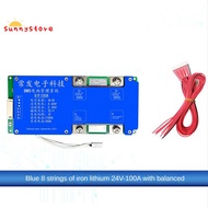 8S 24V 100A LiFePO4 Battery Protection Board BMS Battery Board for Recreational Vehicles