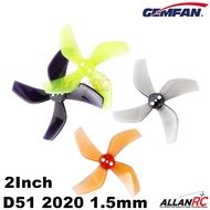 Gemfan D51 2020 2Inch 1.5mm Center Hole 4-Blade Cinewhoop DJI Neo Propeller (4 pairs /8pcs) GF2020