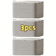 3PC Stereoscopic Storage Boxes Household Storage Boxes Organizing Boxes Fabric Foldable Large Capaci
