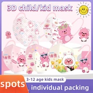 50 Pcs Cartoon Beaver Printed Mask 3D Children'S Colorful Baby Mask Disposable Independent Packaging 3PLYMASK 5D Boy/Girls Face Mask 3D Kid/Child Mask
