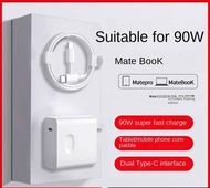 เหมาะสำหรับ Huawei MateBook14s เครื่องชาร์จโน้ตบุ๊คสายเคเบิลแบบ C อะแดปเตอร์แท็บเล็ตหัวชาร์จเร็ว90W