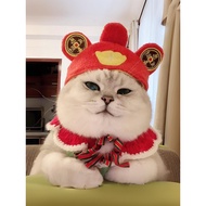 Cat Wealth Hat Cute Teddy Bixie Bear Small and Medium Dog Decorations Funny Creative Festive New Yea