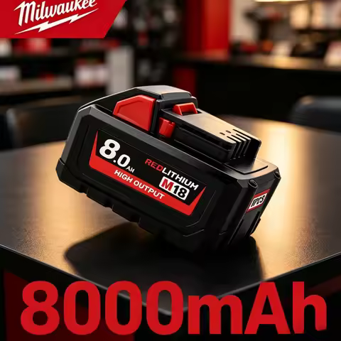 Milwaukee M18 18V 8.0Ah Rechargeable Battery 21700 Cell,For Original Milwaukee 48-11-1860 48-11-1850