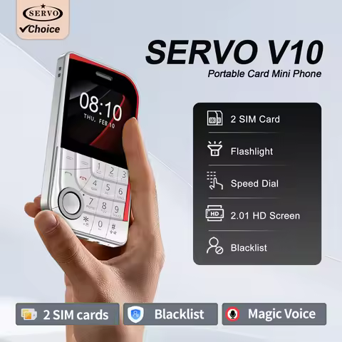 SERVO V10 Mini Mobile Phone 2.01" 2 SIM Speed Dial Camera Magic Voice Flashlight FM Radio 2G Feature