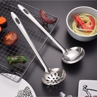 Thick Quality Stainless Steel Soup Ladle Kitchen Steamboat Utensil Slotted Ladle Cooking Ladle Skimmer Senduk 2.5 inch