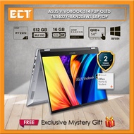 Asus Vivobook S14 Flip OLED TN3402Y-AKN206WS/AKN216WS Laptop (R7 7730U 4.50GHz,16GB,512GB SSD,ATI,14