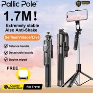 PallicPole F15 Bluetooth Selfie Stick Tripod 360 Rotation, Bluetooth Remote, Great for Travel/Live S