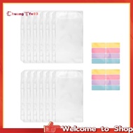 【Chuangtfx03】A6 Binder Pockets 12PCS No Zipper Envelopes for Budgeting,6-Hole Zipperless Binder Pouc