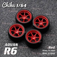 {{Vivi toys.}} In Stock 1/64 Chika Advan R6 9.7/10.5mm Alloy M0102 EG8R