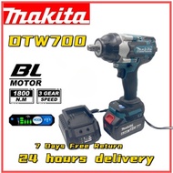 Makita impact wrench DTW700 1/2 inch 1800N.M Torque Brushless Electric Impact Wrench For Trucks Cordless Wrench Driver Tool For makita 18V Battery