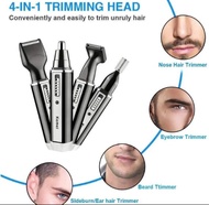 4 In 1 Electric Shaver Nose Hair Beard Eyebrow Ear Shaver Trimmer KM – 6630