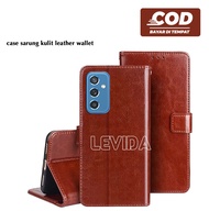 Flip Cover Kulit Leather Case Sarung Buku Kulit Case Samsung M52 5G