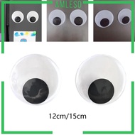 [Amleso] Wiggly Eyes Self Black 3D Effect Decoration Stick Moving Eyes Glue Eyes for Refrigerator Ar