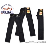 IRON HEART 666S-BK 21oz Black Selvedge Denim Slim Straight Jeans W28 L36 New Unworn