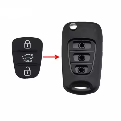 Car Silicone Key 3 Button Case for Hyundai I20 I30 IX35 I35 Solaris RIO Elantra for Kia K5 Verna Pic