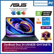 Asus ZenBook Duo 14 UX482E-GHY348TS 14 inch FHD Touch Laptop Celestial Blue, I5-1135G7, 16GB, 512GB SSD,MX450 2GB,W10,HS