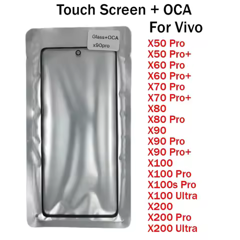 For Vivo X50 X60 X70 X80 X90 X100 X100s X200 Pro Pro+ Plus Ultra Curved Touch Screen Front Outer Gla
