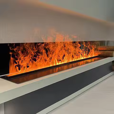 Electric Fireplace 3D Water Vapor Fireplace, Humidifier Realistic Flame Atomized Recessed Steam Fire