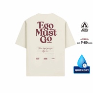 Aerostreet T Shirt Boxy Quick Dry Ego Must Go Cream - Kaos T Shirt F1BAA