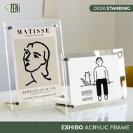 ZENi EXHIBO Acrylic Photo Frame | A5 A4 & A3 Standing Acrylic Certificate Poste Frame / Advertisemen