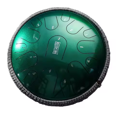 Hot Sales 14 Inch Mini Handpan 15 Note Kit Percussion Instrument Big Size Steel Tongue Drum