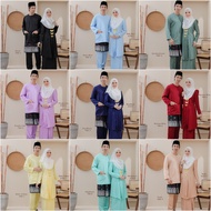 SET COUPLE SEDONDON FAMILY RAYA BAJU MELAYU LELAKI TELUK BELANGA DARMA KEBARUNG CENDANA BABY YELLOW 