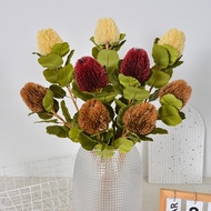 1Pc Artificial Banksia Stem Silk Plastic Fake Flower Home Wedding Photo Decor