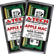 A-Tech 16GB (2x8GB) RAM for Apple MacBook Pro (Mid 2012), iMac (Late 2012, Early/Late 2013, Late 2014, Mid 2015), Mac Mini (Late 2012) | DDR3 1600MHz PC3-12800 2Rx8 204-Pin SODIMM Memory Upgrade Kit 16 GB