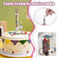 Fun Surpr Happy Unique Sparkler Candles For Birthday Cake With Candy D7N8