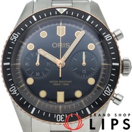 Oris Divers 65 計時碼錶 40mm Divers 65 自動上鍊 40mm 01 771 7744 4354-07 8 21 18 帶原廠盒和保固卡 不鏽鋼男士腕錶 黑色拋光 成色極佳 