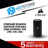 CORSAIR EX400U SURVIVOR PORTABLE USB4 EXTERNAL SSD - (1TB | 2TB | 4TB)