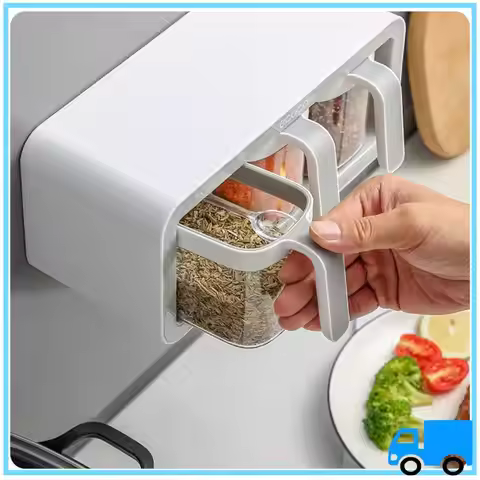 Latest ECOCO Wall Mounted Seasoning Box Spice Storage Rack Seasoning Organizer Kitchen Accessories S