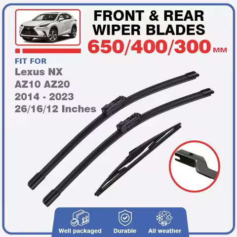 Set For Lexus NX 2014 - 2023 Front Rear Wiper Blades NX200 NX200t NX300h AZ10 AZ20 Windshield Windsc