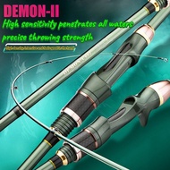 2Tips L/ML Action Fishing Rod Solid High Carbon Flexible Spinning Rod 1.98m/2.1m/2.28m Baitcasting R