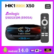 HK1 RBOX X50 TV BOX Android 14 Amlogic S905X5M(S905A) 4G128G 2.4G/5G Dual WIFI BT 1000M LAN AV1 4K M