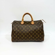 LV原花金釦SPEEDY35手提行李袋M41107
