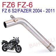 FZ6 Exhaust For Yamaha FZ6 FZ-6 FZ 6 /FAZER 2004-2011 Motorcycle Exhaust Escape Modified Middle Link