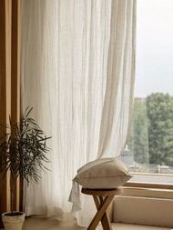 Japanese Style Thickened Linen Semi Shading Curtains for Bedrooms Living Rooms and Curtains