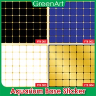 GOLD MOSAIC STYLE AQUARIUM STICKER  / Aquarium decoration / Fish tank decor aquarium wall paper / Sticker akuarium