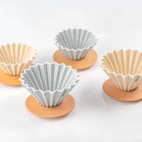 1ZPRESSO x ORIGAMI hand-brewed coffee filter cup custom genuine ceramic origami creative household d