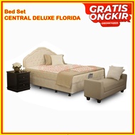 [Bed Set] Central Deluxe 180x200 Kasur Spring Bed Set Florida