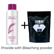 (FULL SET) BLEACH & PEROXIDE set bleaching hair blonde hair dye hair bleach before dye hair colour