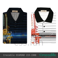 Men's Crocodile Diamond Collar T-Shirt 219-1908