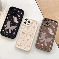 Dreamy Butterfly Pink Flowers Case For Samsung S26 S25 S24 Ultra S23 S22 Plus S25 FE A57 A27 A37 A17
