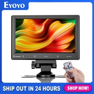 Eyoyo 7 inch/10 inch Monitor, 1024x600 Small HDMI Monitor, HDMI VGA AV Monitor with Remote Control &