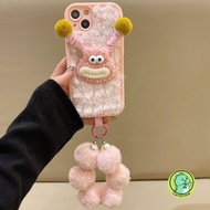 Winter Plush Phone Case With Hair Ball Bracelet For OPPO Find X9 X8 X7 X6 X5 X3 F31 F29 F27 F23 F21 